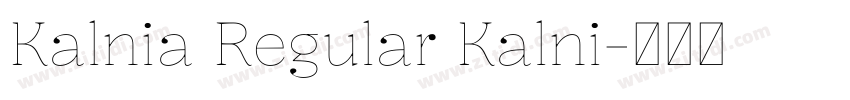 Kalnia Regular Kalni字体转换